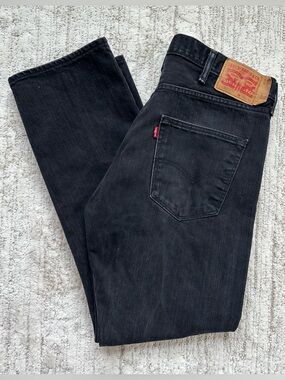 Levi’s 501 Button Fly Straight Leg Jeans Men’s 38x32 Black Made In Mexico